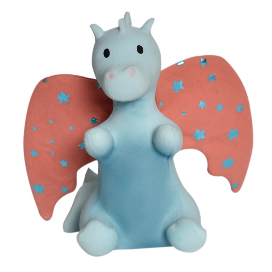 Baby Dragon Natural Rubber Rattle w/Crinkle Wings