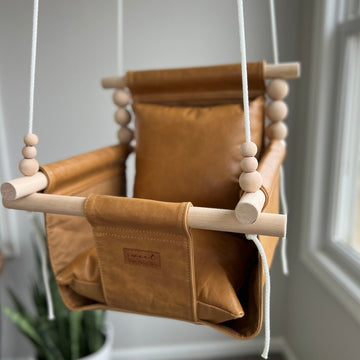 Indoor Baby/Child Swing - Sand Leather