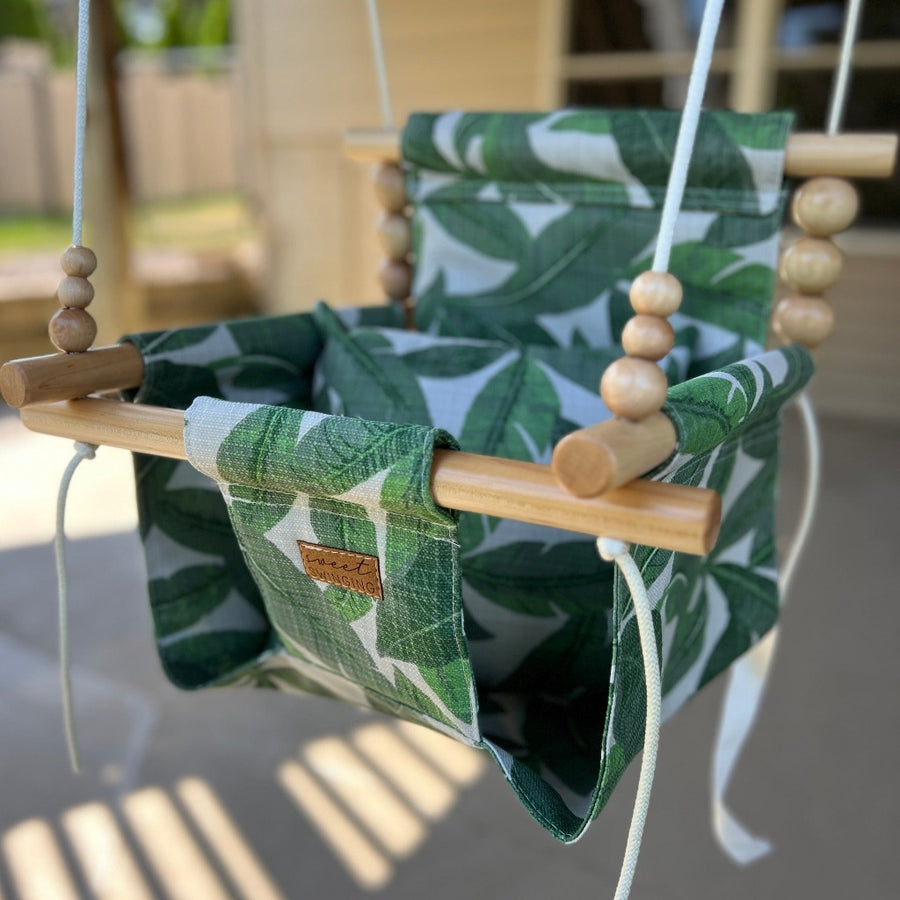 Outdoor Baby/Child Swing - Tropical Leaf